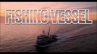 Fishing Vessel in 4K - Drone Video - Copyright Free
