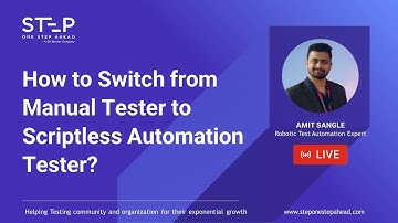 How to Switch career from Manual Tester to Script-less Automation Tester I Free Online Webinar I RTA
