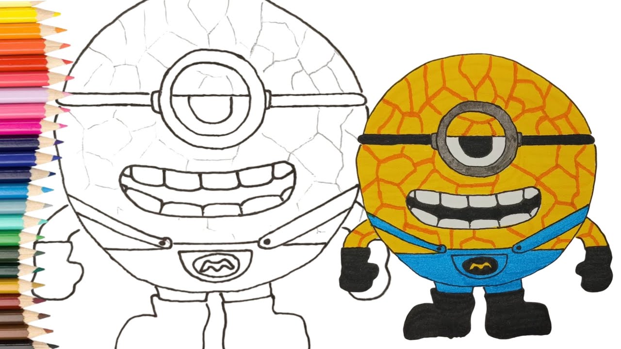 Learn to draw Mega Minion Jerry/ Kids drawing, colouring & painting/ Easy & Simple art for kids.
