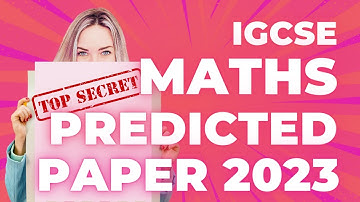 IGCSE Mathematics Predicted Paper 2023 Edexcel