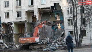 30 Min Dangerous Building Demolition Excavator Skills   Awesome Heavy Equipment Machines Operator