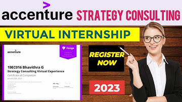 Accenture Strategy Consulting Online Internship with Certificate | Work From Home | Data Analysis