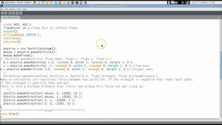 Traer Physics and Processing to Model Gaseous Molecules