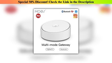 Get MOES Multi-mode Smart Gateway ZigBee WiFi Bluetooth Mesh Hub Work with Tuya Smart App Voice Con