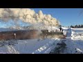 Steam railway winter steam on narrow gaugetertitten the urskoghland railway in norway