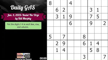 Daily Sudoku - 5 January 2025: Double Classic