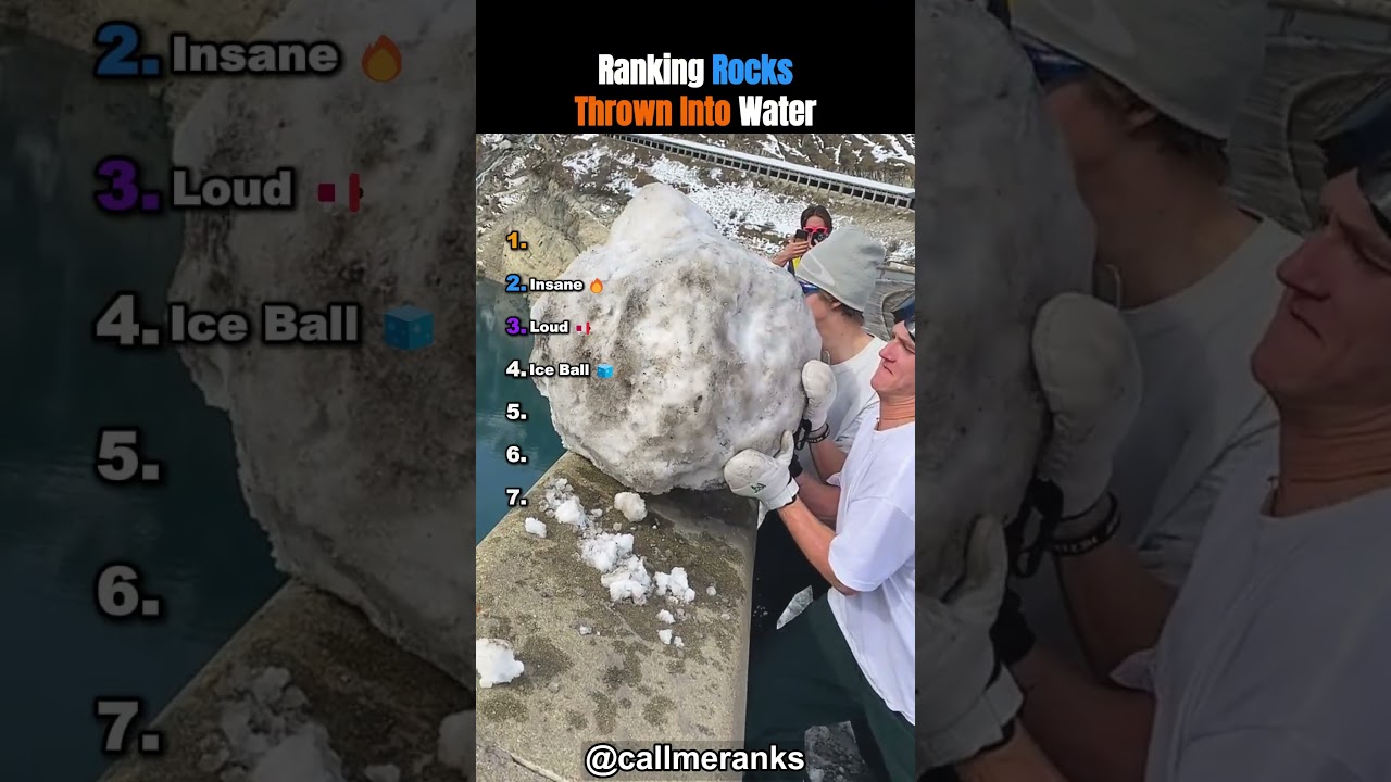 Ranking Rocks Thrown Into Water! 😱😭 #usa