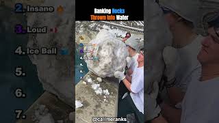 Ranking Rocks Thrown Into Water! 😱😭 #usa