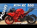 Ktm rc200 paint  brite red custom graphic install raceing voiser ms wrap