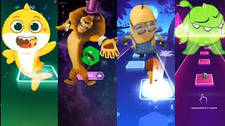 Tiles Hop Compeion A Lion Alex,Minony,Shark,And The Green Monster