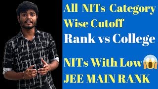 ALL NITs Category Wise Cutoff | JEE MAIN NIT Cutoff 2018