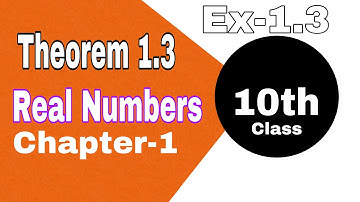 Theorem 1.3 class 10 maths chapter 1 (Hindi) | exercise 1.3 introduction