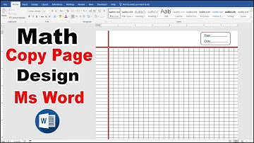 How to Make Math Copy Page Design in Ms Word Hindi Tutorial || Math Notebook Page Design in Ms Word