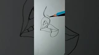 Kissing 💋 Drawing || how to draw kissing scene || draw kissing sketch #shorts