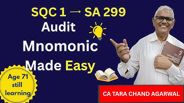 CA Audit (SQC 1 to SA 299 Mnemonics by CA Tara Chand Agarwal) #caaudit