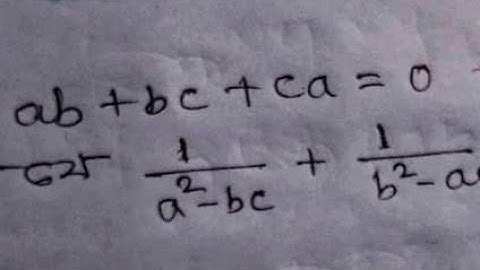 if ab+bc+ca=0 then find the  value 1/a²-bc + 1/b²-ac + 1/c²-ab