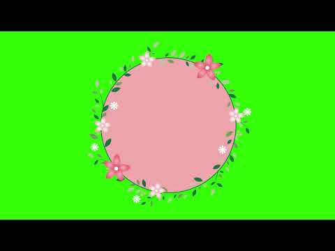 Free flowers rotation light dark text space area | Green Screen Frame Effects