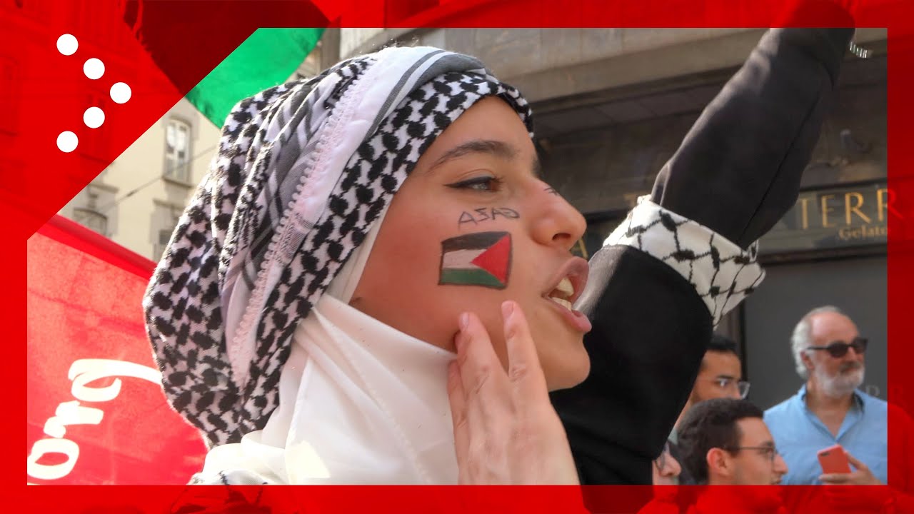 Milano, i cori al corteo in sostegno dei palestinesi: 
