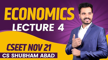 FREE CSEET ECONOMICS LECTURE 4 | NOV 2021 | CS Shubham Abad