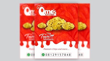 How to design an E-flyer using coreldraw | plantain chips | kitchen