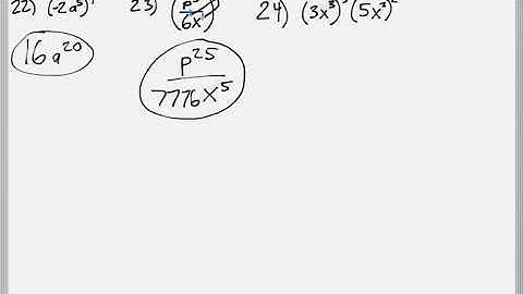 Math 119 : 5.2 #22, #23, #24 (Intermediate Algebra Tutorial : Exponent Rules)