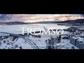 Troms 4k aerial photography  scenery in the arctic circle norwegian landscape