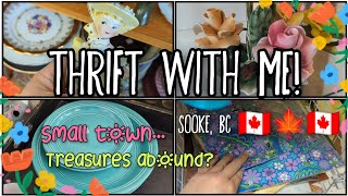 THRIFT w/ ME! Small town, treasures ABOUND?!? 🤔💖🤯 Sooke, BC 🇨🇦🍁🇨🇦 #thriftwithme #canadianreseller