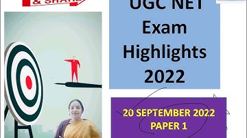 UGC NET Paper 1 Exam Analysis - Questions Asked [September 20, 2022]