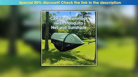 Hands-on Patent Anti-Roll Outdoor Hammock - Sun & Mosquito Proof for 1-2 Person Camping with Bug Ne