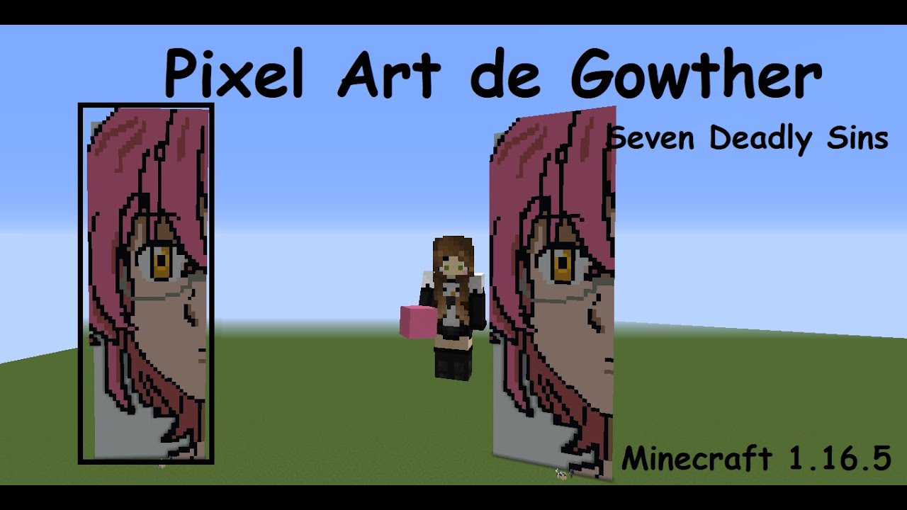 Minecraft - Pixel Art de Gowther de Seven Deadly Sins 💗 - YouTube