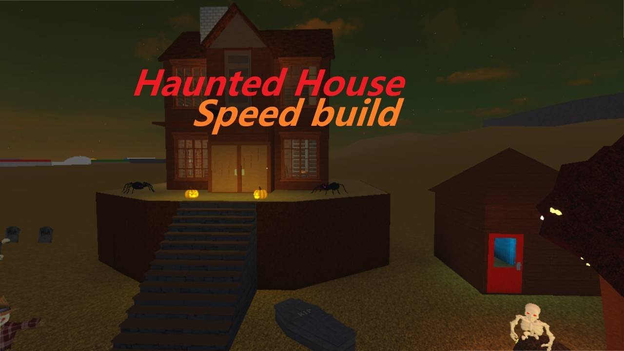 Bloxburg Haunted House Speedbuild Roblox Youtube - how to make a haunted house in roblox bloxburg