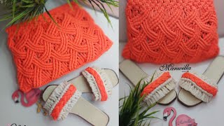 شنطه مكرميه بعقده مزدوجه المائله / macrame bag/manal_elmawardy