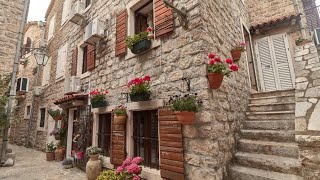 Exploring Narrow Streets of Budva Old Town Walking Tour | Montenegro 4K HDR