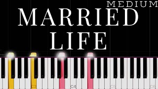 Married Life - Up | MEDIUM Piano Tutorial chords