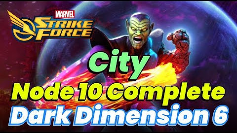 Dark Dimension 6: Node 10 COMPLETE! CITY EASY W THIS TEAM! ROBBIE HEALER! DD6 | MARVEL Strike Force