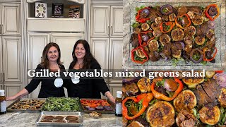 سلطةباذنجان و خضراوات مشوية  grilled eggplant and vegetables  salad samiras kitchen episode  361