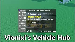 Vionixi's Vehicle Hub: Roblox Require Script Showcase
