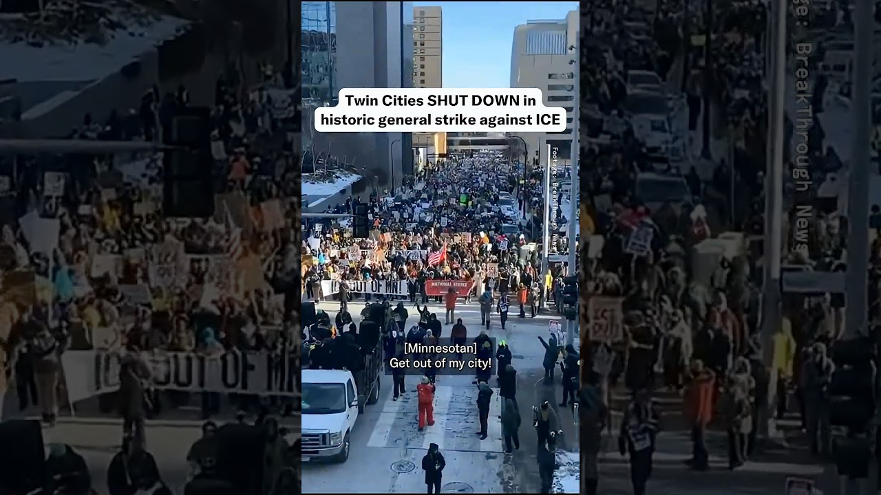 Twin Cities SHUT DOWN in historic general strike against ICE