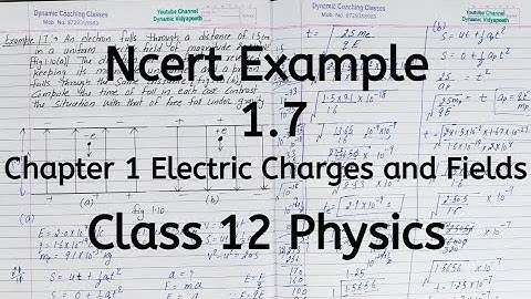 Ncert Example 1.7, Chapter 1, Electric Charges and Fields, Class 12 Physics
