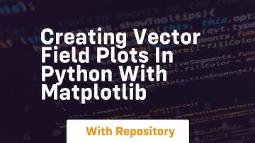 Creating vector field plots in python with matplotlib