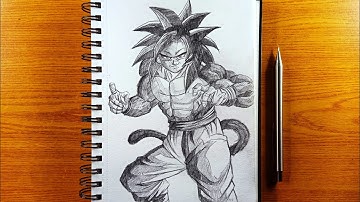 How To Draw Goku SSJ4 (Dragon Ball Daima) | Anime Drawing Tutorial | Step By Step
