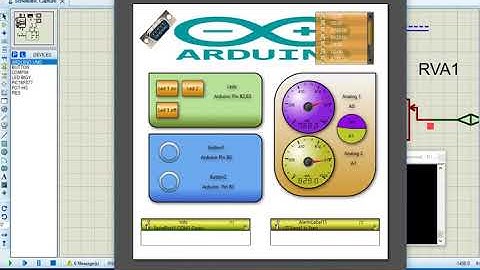 Arduino 2Button,2Led,2Analog input + Proteus + Scada with Dump