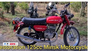 Full Restoration Of Old Heavy Damaged 125cc Minsk Motorcycle // Full Restore of Minsk 125cc Old Rust