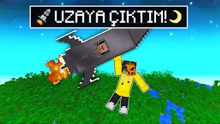 UZAY ROKETİMİZ AYA DÜŞTÜ! [mahsur kaldık] - MİNECRAFT