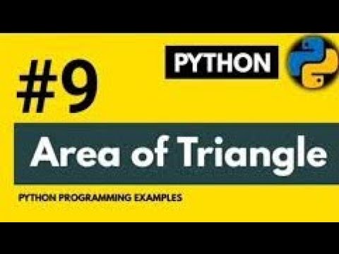 Python Programs| Area of Triangle Python Program|Example For Beginners..#1k