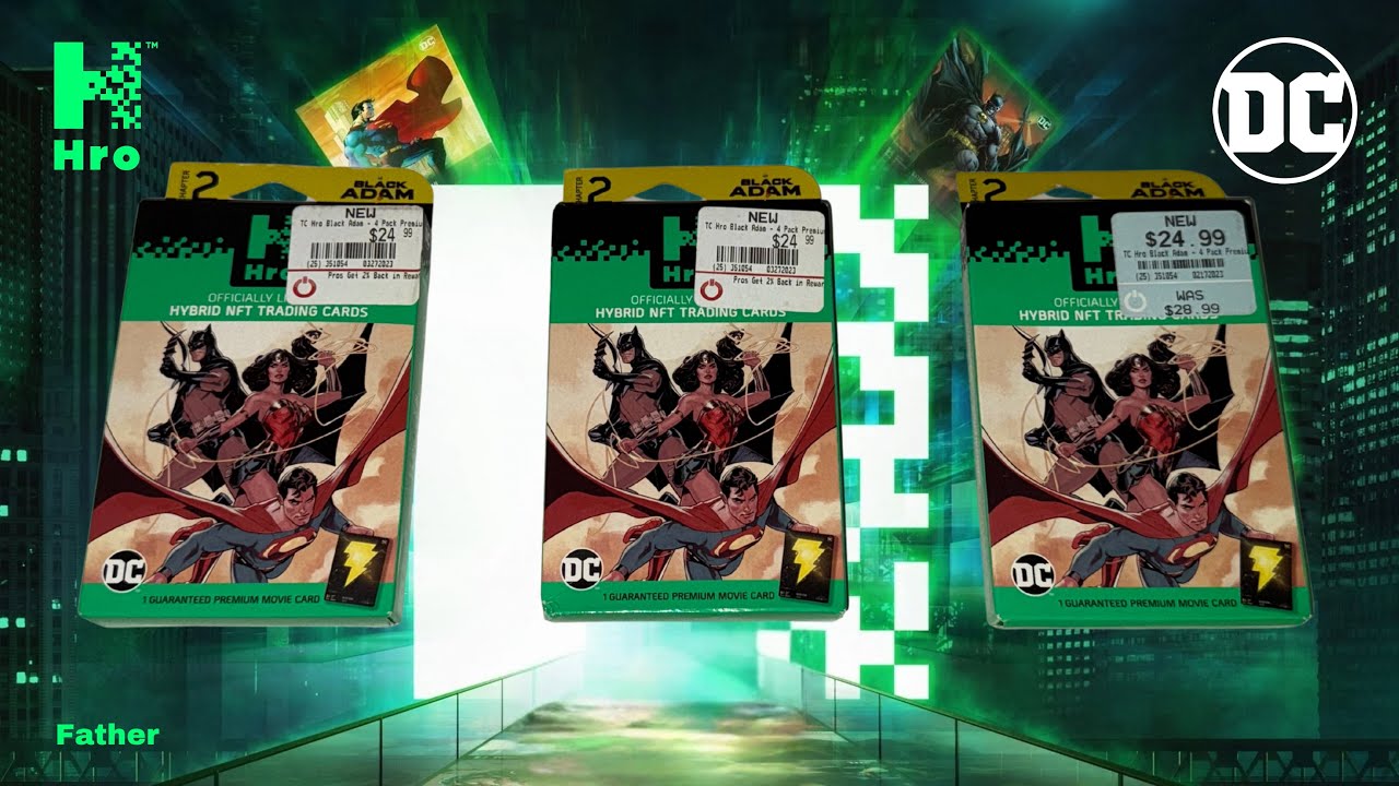 3 DC | Hro Chapter 2: 4-Pack Premium Booster Boxes Unboxing #3 | Hybrid NFT  Trading Cards