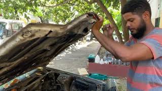 Cambiando junta del oil pan y aceite nuevo para el 1uzfe en el AE86, encontramos otro problema.