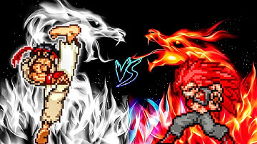 Ryu V2 OP VS Evil Goku TP OP (all form) in Jump Force Mugen