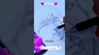 BTS Jin drawing #youtubeshorts #bts #jin #shorts #trending #short #drawing #art #shortvideo #fyp