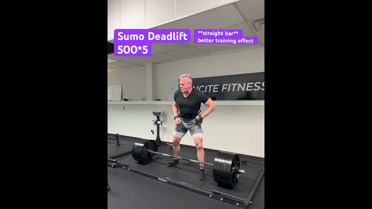 Sumo Deadlift w/straight bar 